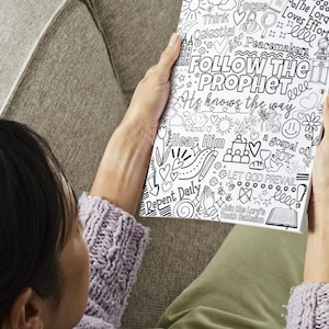 Follow the Prophet Coloring Page | LDS Kids Activity (Instant Download)