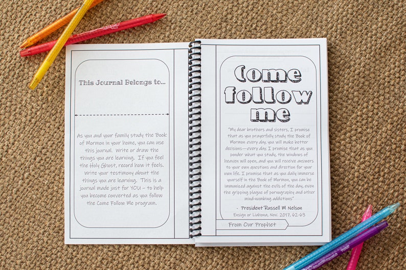 Come Follow Me Children's Journal 2020 - Etsy