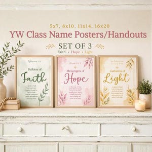 Young Women Class Name 2026 Printable | Faith Hope Light LDS Prints | YW Class Posters | Church Printable Wall Art (Digital Download)