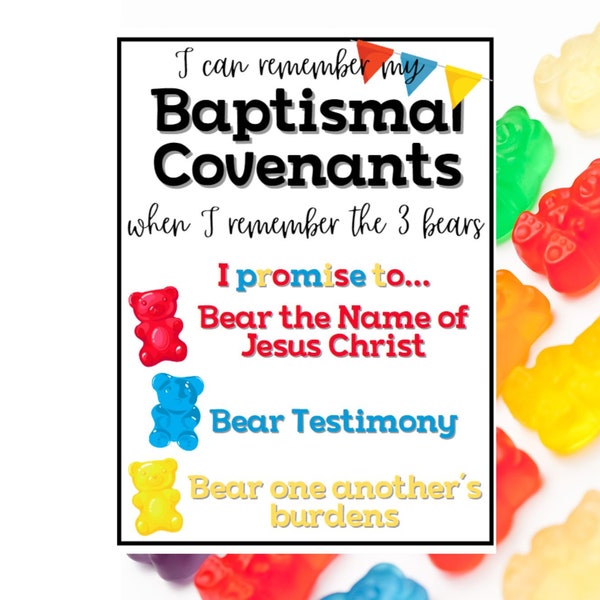 Gummy Bear Baptismal Covenant Treat Tag