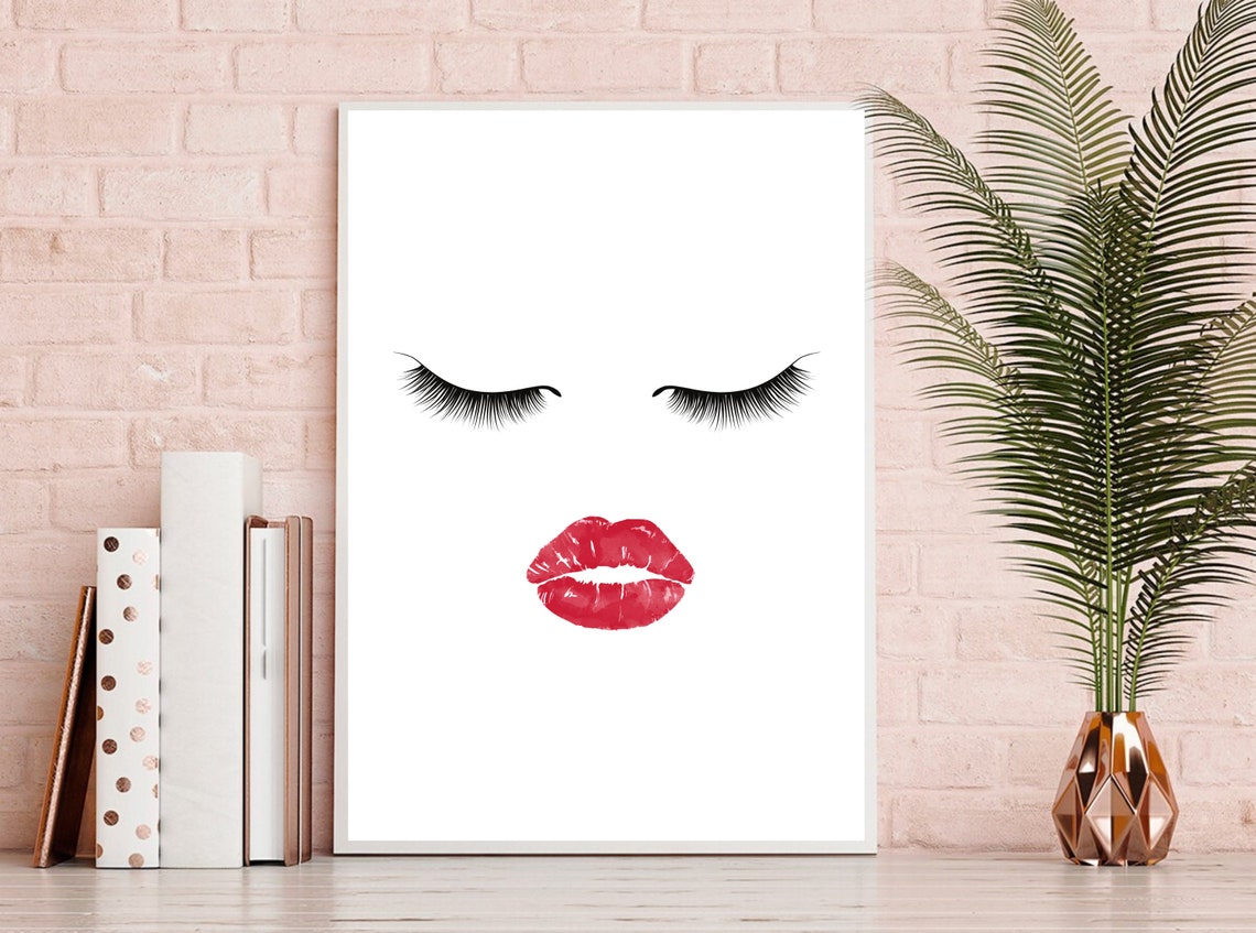 Makeup Room Decor Makeup Print Makeup Art Beauty Wall Art Etsy