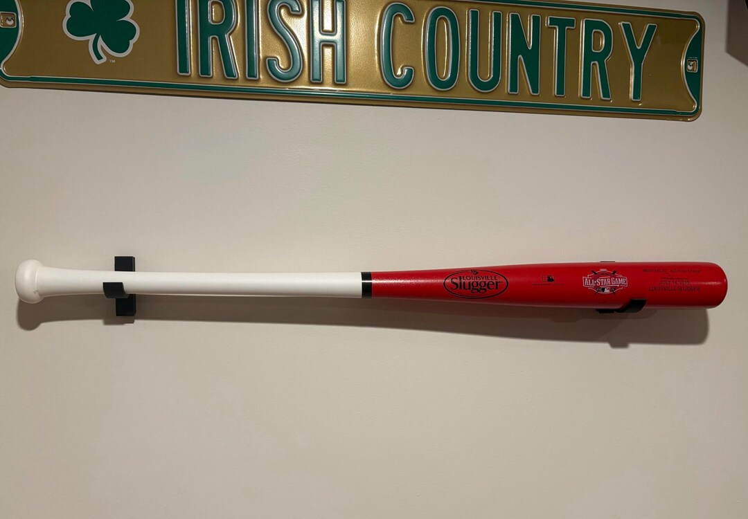 Full Size Baseball Bat Wall Mount (A Set of Two With Easy Slide Mounts ...
