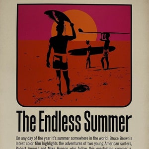 Original 1965 the Endless Summer 17'' X 11'' Surfing Poster - Etsy