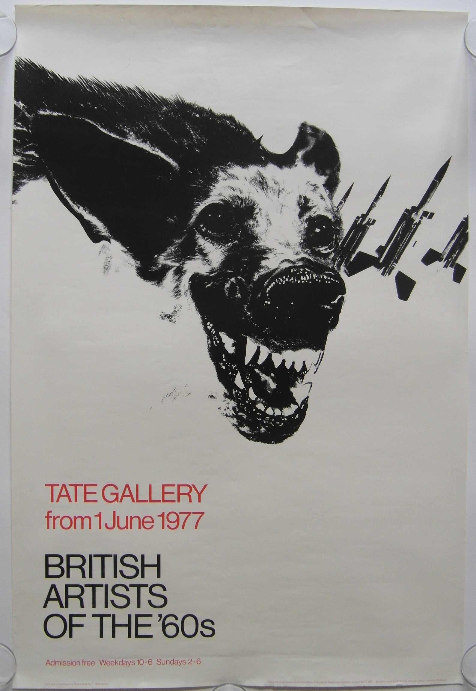 Original 1977 Tate Gallery Exhibition Poster 'british Etsy