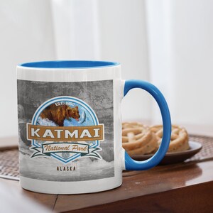 CUSTOM Katmai National Park 11 oz. Coffee Mug | Add your own photo & text | Anniversary, Birthday, Father's Day gift.
