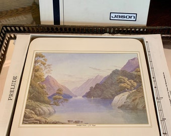 Boxed Vintage Placemats- Jason made in New Zealand - New Zealand Land Scapes - Retro Vintage - Medium Size - Beautiful Art Work