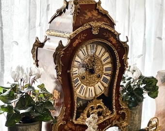 Le Ore Italian Table Pendulum Clock with 8 day Mechanical Chime Movement - Beautiful Ornate Bell Chiming Clock - Rare & Unique Italian Clock