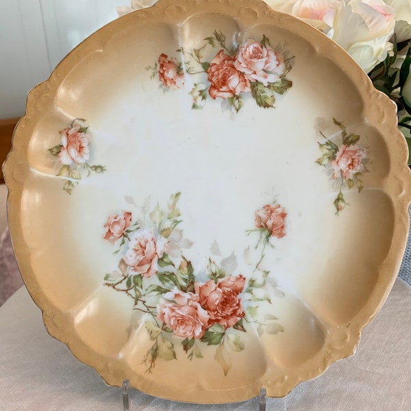 Antique Rose Plate - Etsy