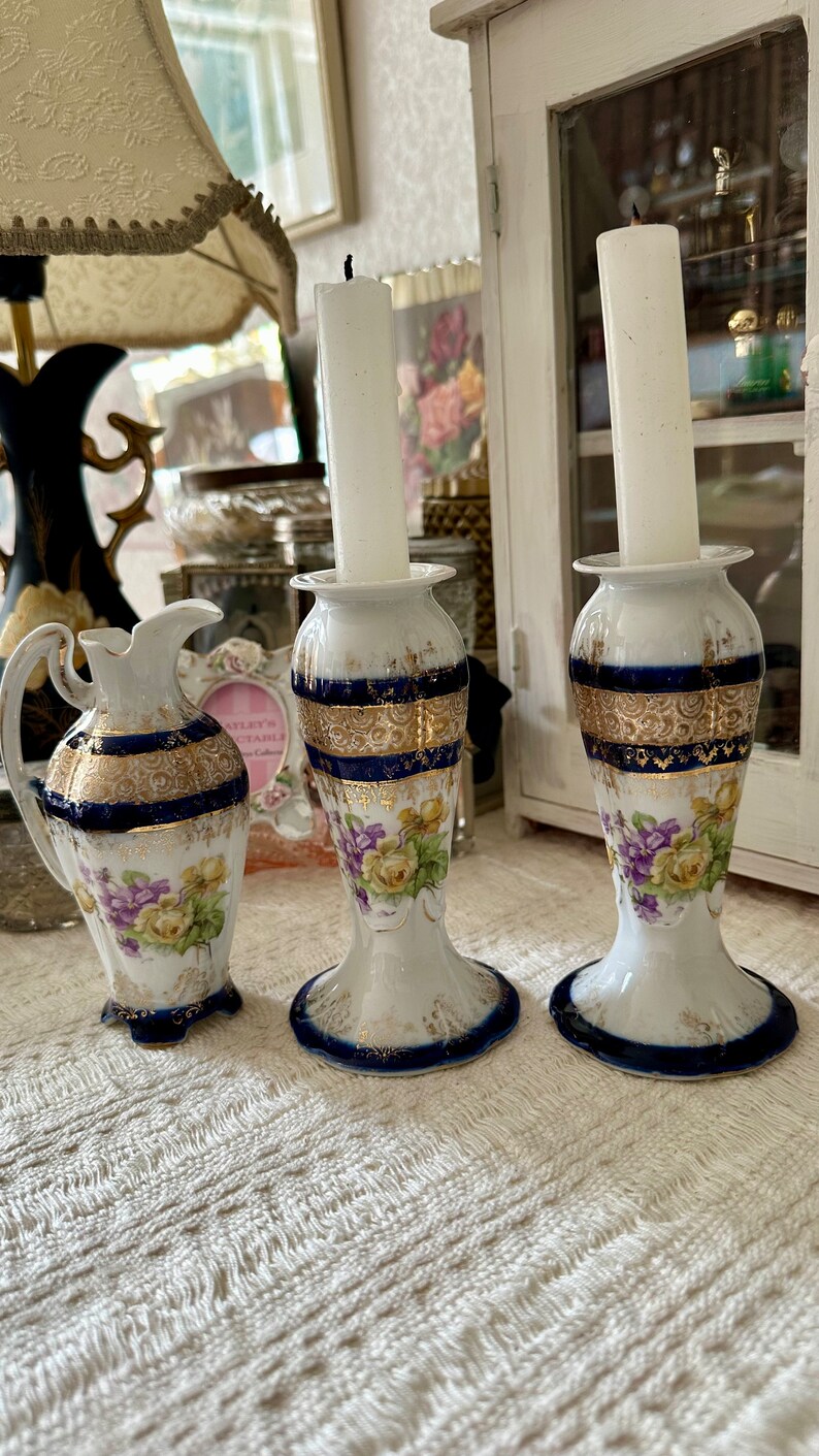 Antique Vanity Boudoir Set Porcelain Dressing Table Set With Etsy