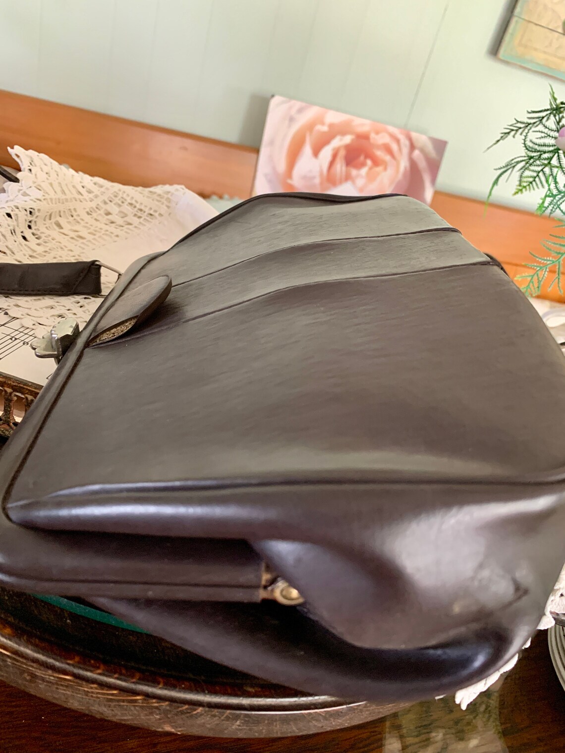 Leather Midcentury Old Vintage Handbag New Zealand Made by Etsy