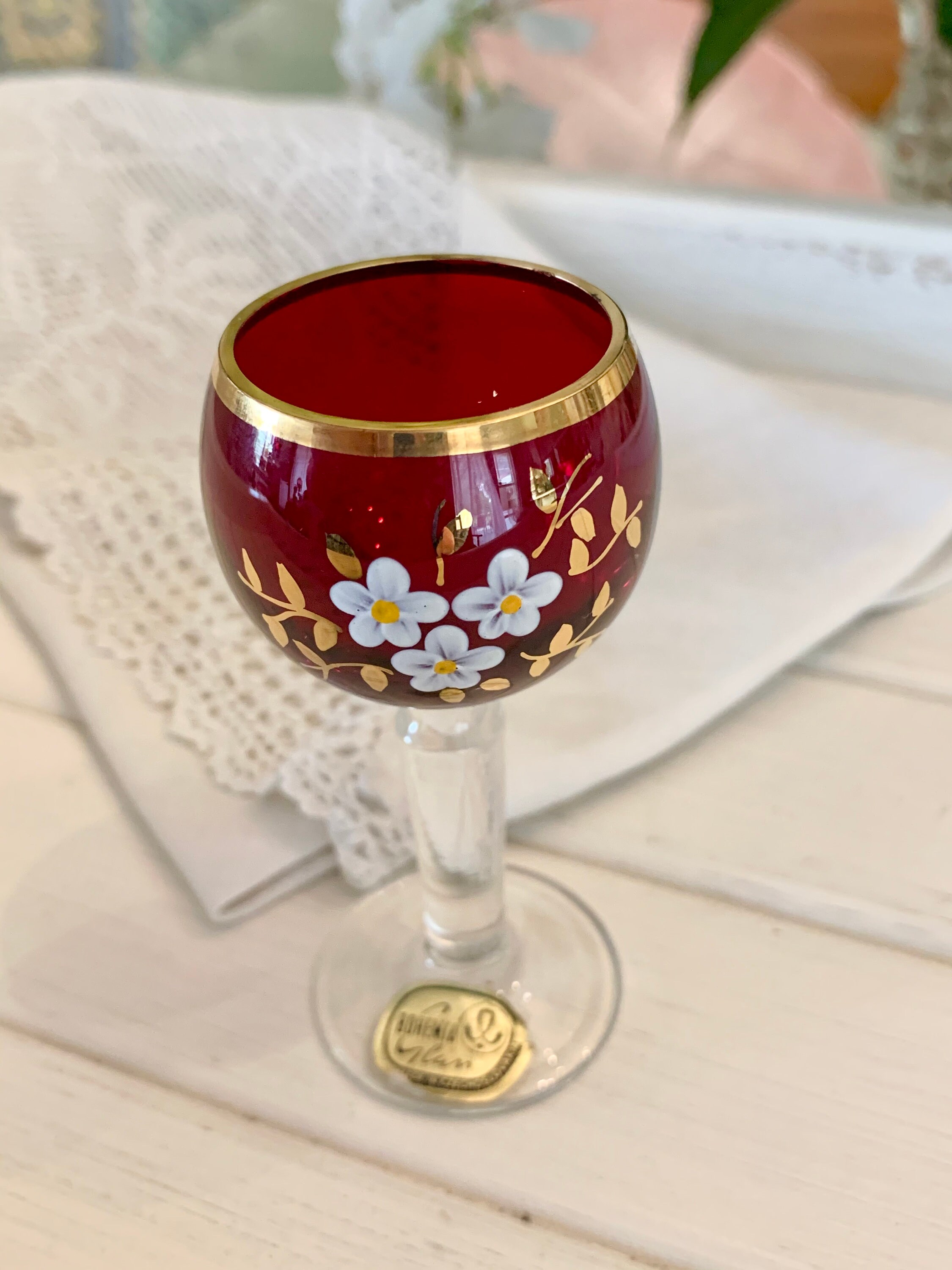 ガラス　チェコスロバキア　フィギュリン　馬　ビンテージ　コレクション　専用箱あり チェコ製 ボヘミアグラス ビンテージ BOHEMIA GLASS