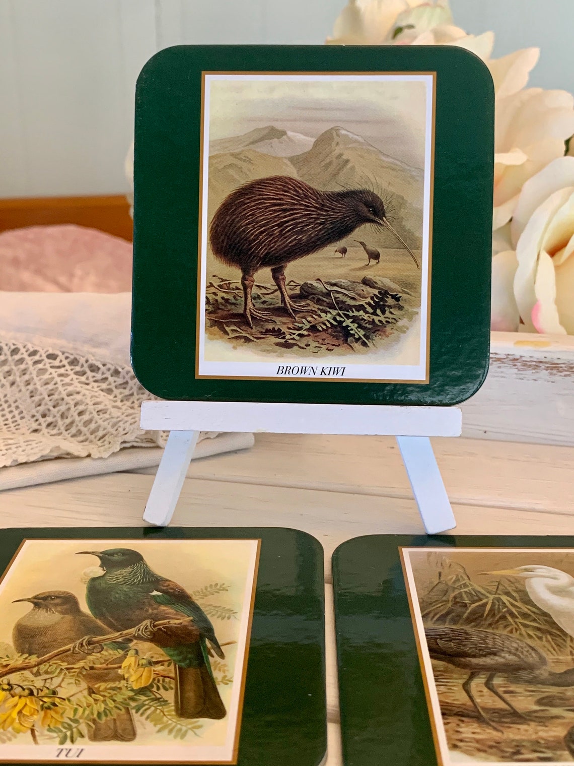 Set of Six Coasters Birds of New Zealand By Jason Coasters Etsy
