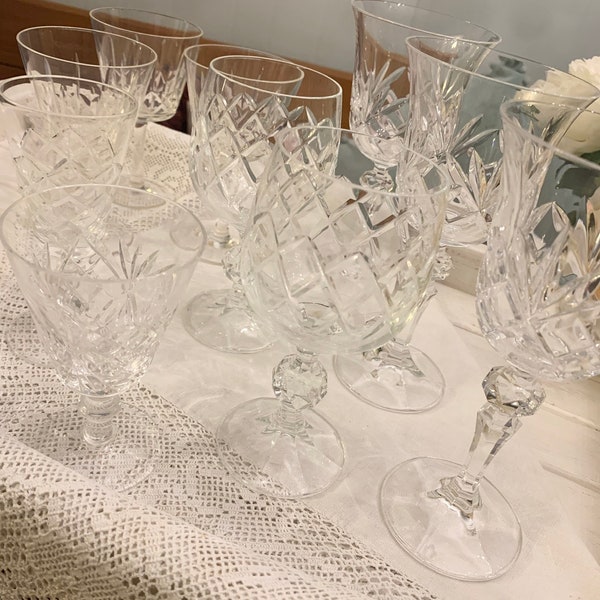 Crystal glasses - Replacements - You Choose - Fine Quality Crystal Glassware - Vintage Collectable Crystal