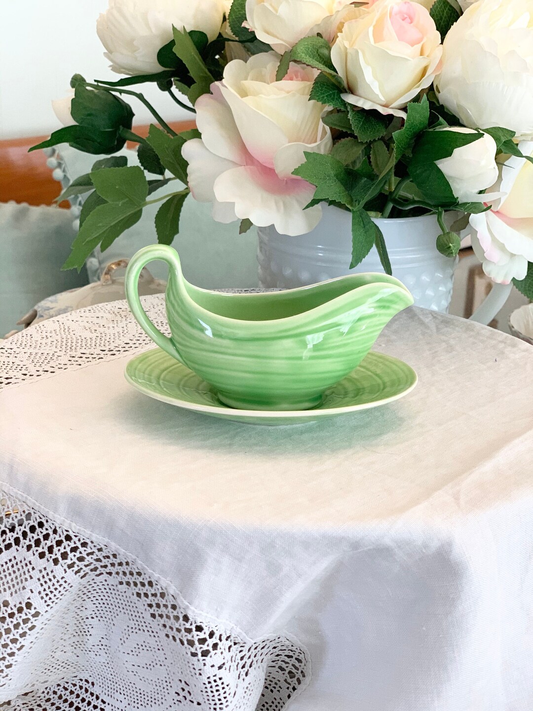 Stunning Salad Dressing Jug and Saucer Crown Ducal Drip Etsy