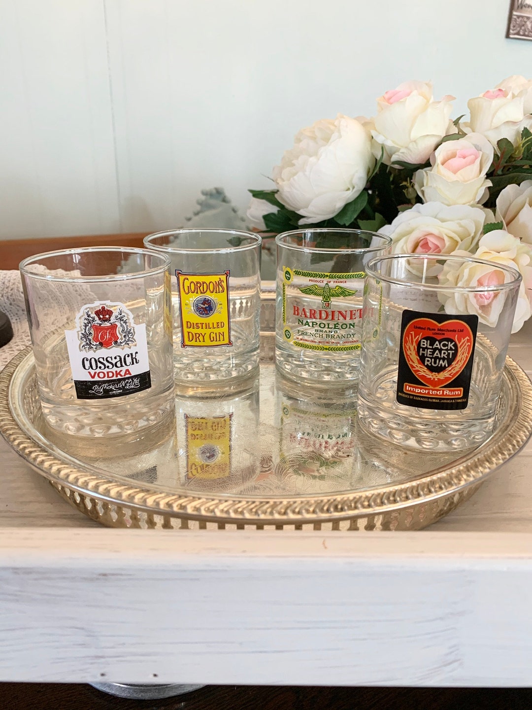 Set of 4 Spirit Glasses Spirit Logo Vintage Collectable Etsy