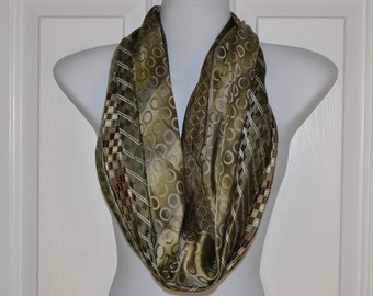 Green Infinity Scarf from Neckties