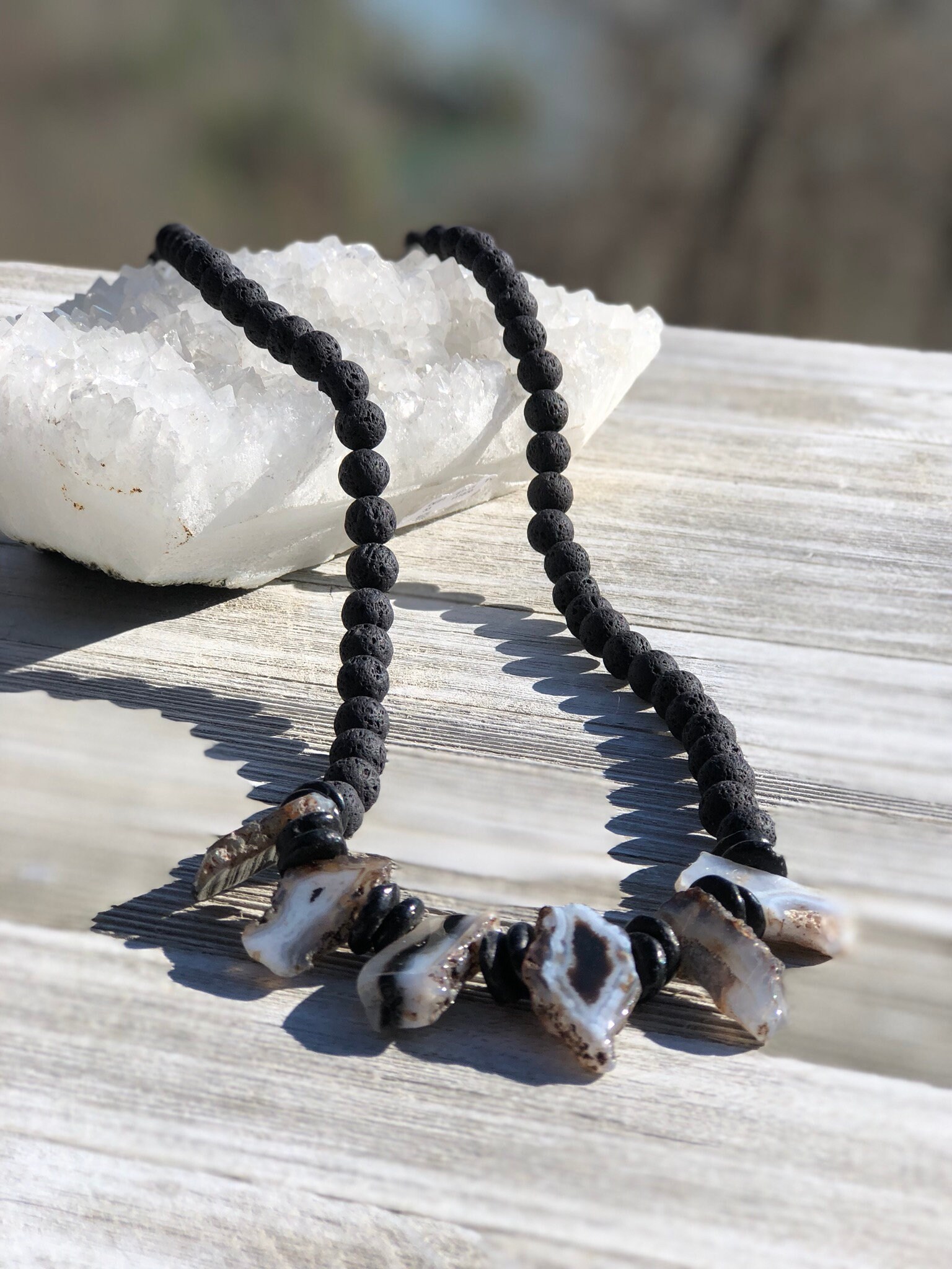 black lace agate stone