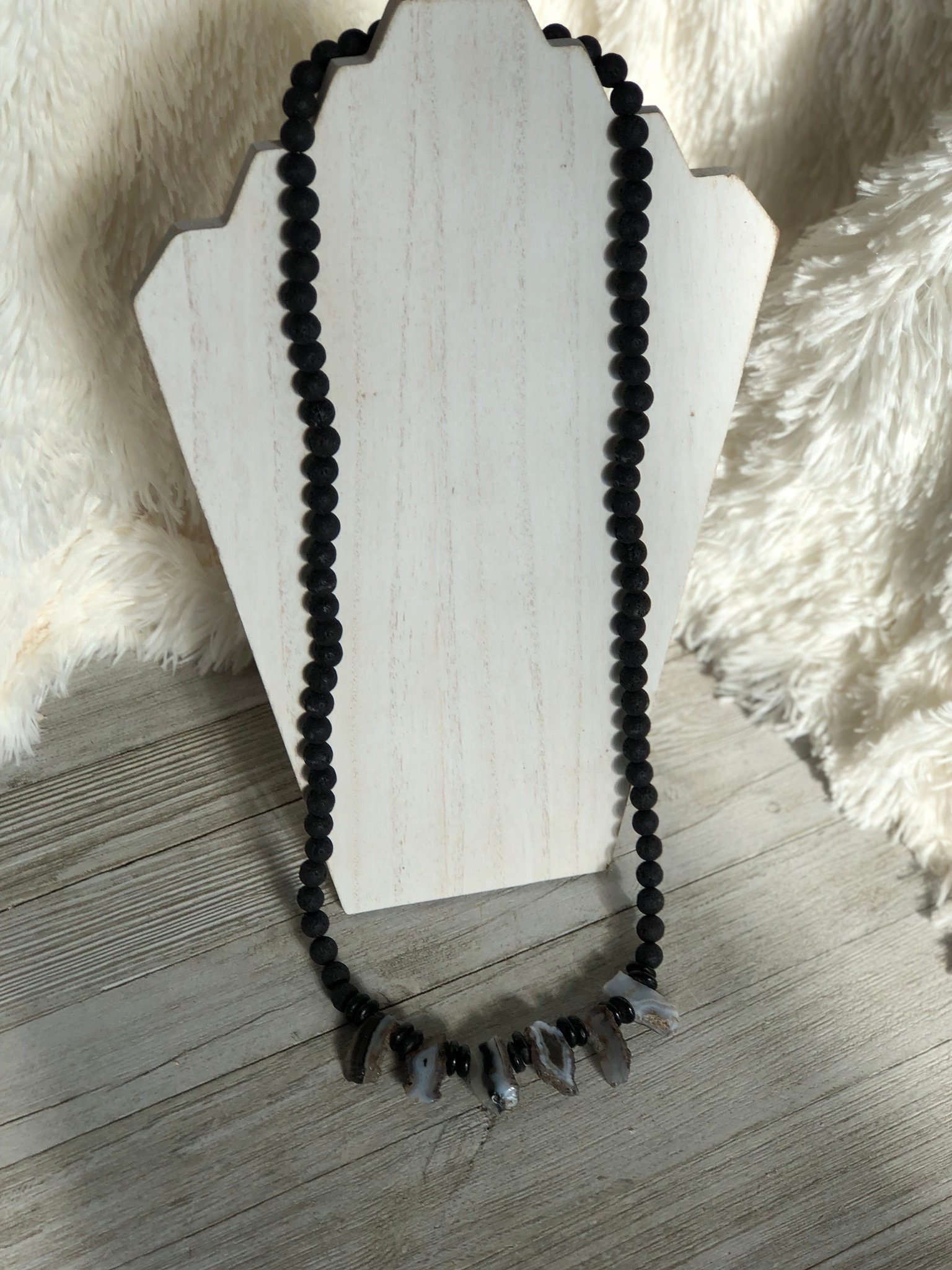 black lace agate stone