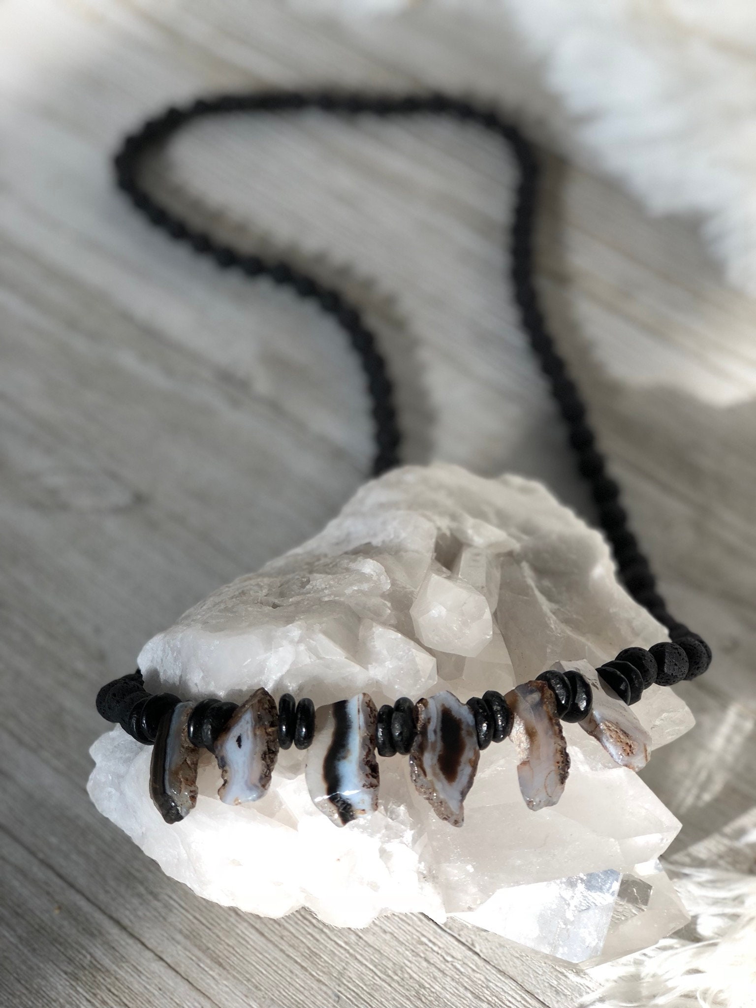 black lace agate stone