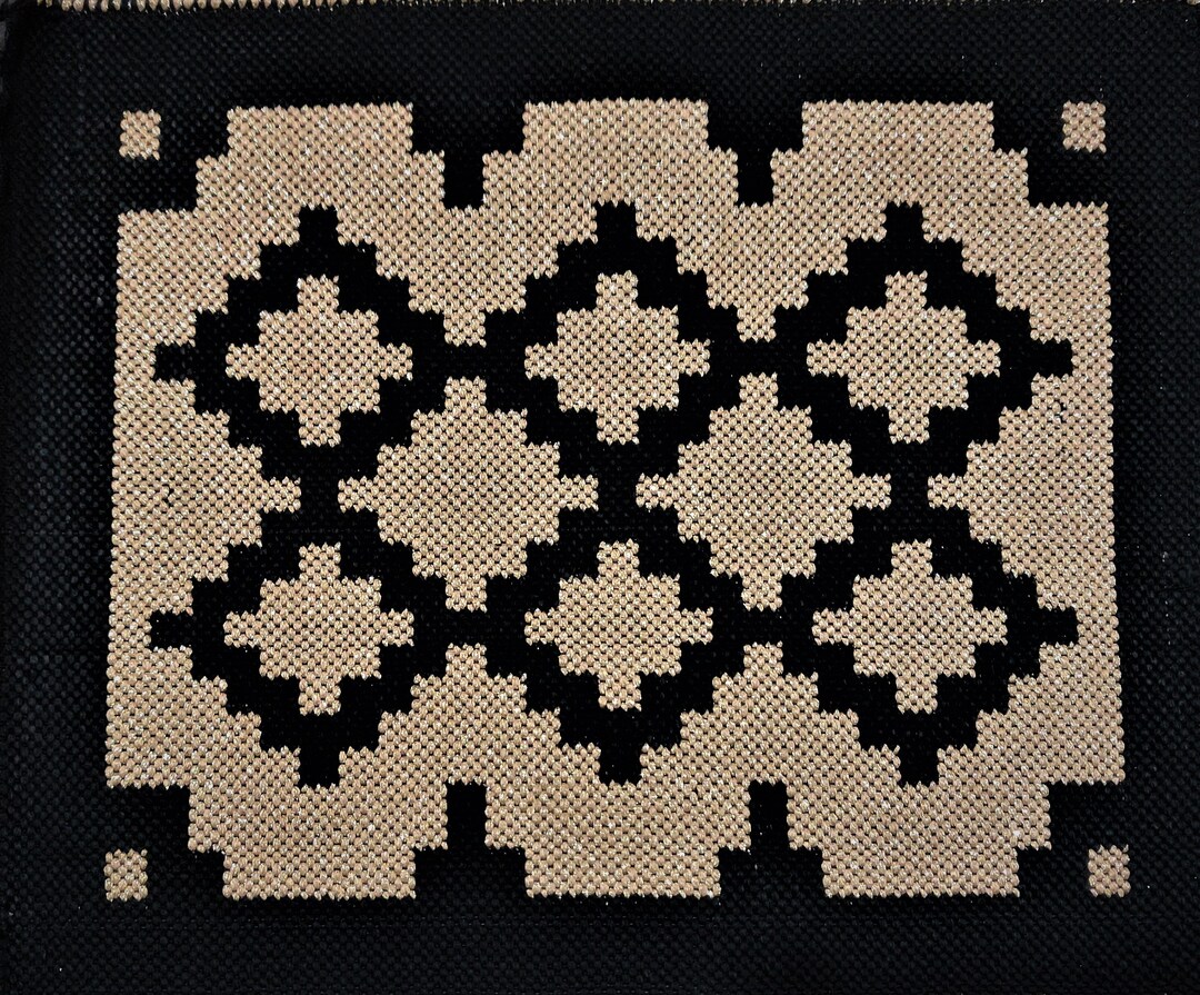 100 Hand Loomed Brown and Black Table Mats and Runner Etsy