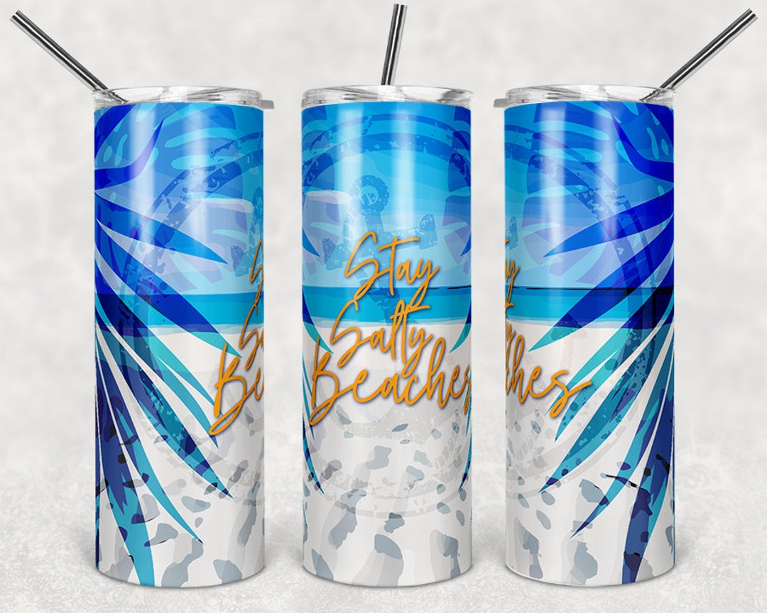 Stay Salty Beaches 20 Ounce Skinny Stainless Steel Tumbler - Etsy