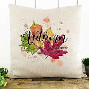 Autumn Leaves decorative pillow, 16 X 16, Housewarming, Gifts for Her, Home Décor