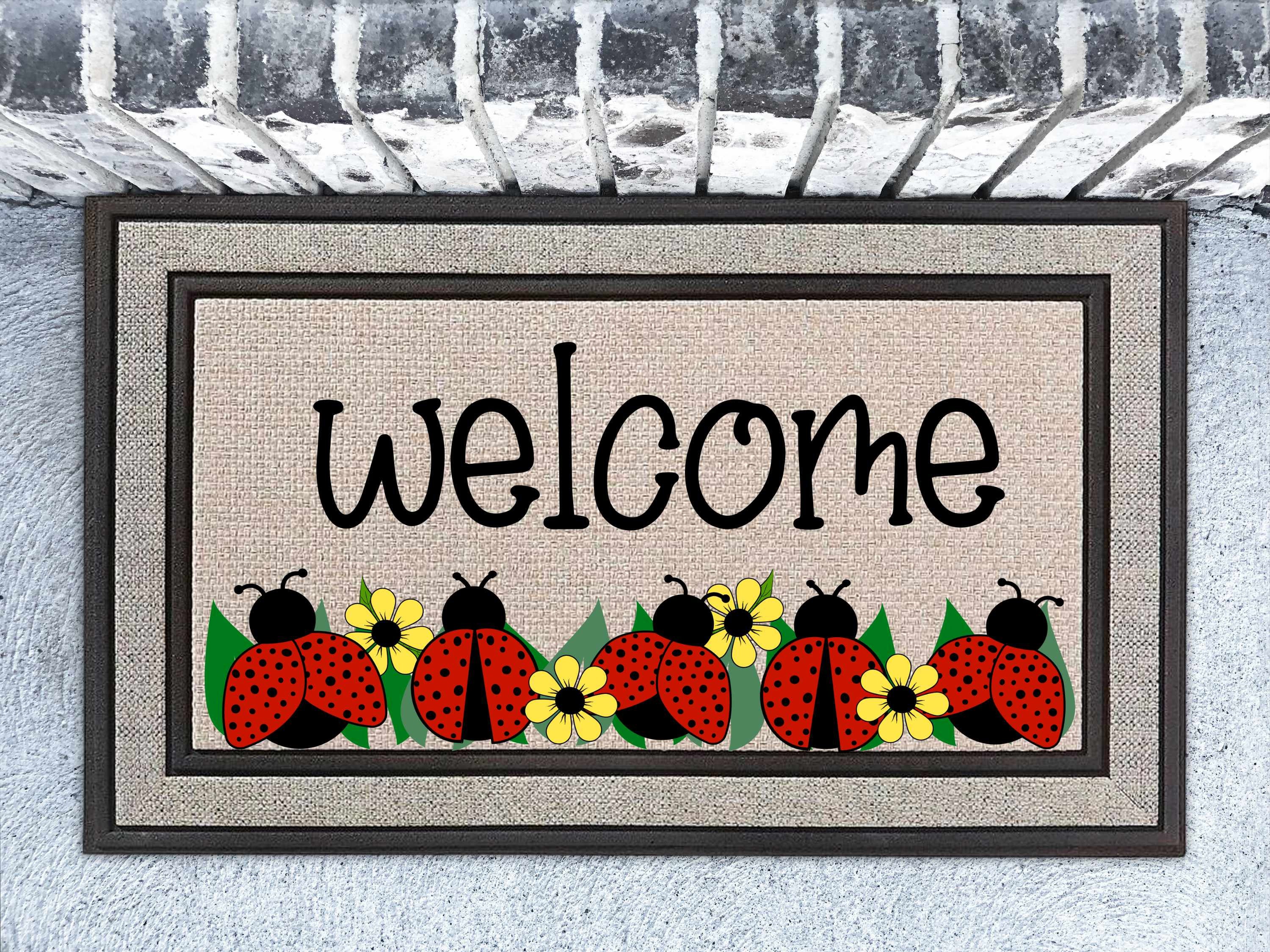 Ladybug Welcome - Entryway Floor Mat