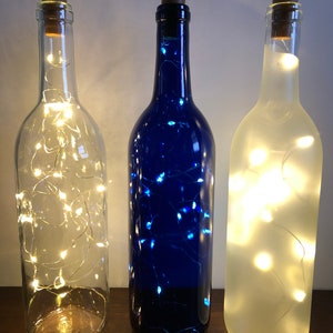 Our Laughs Are Limitless, Lighted Wine Bottle. Clear, Frosted, Cobalt ...