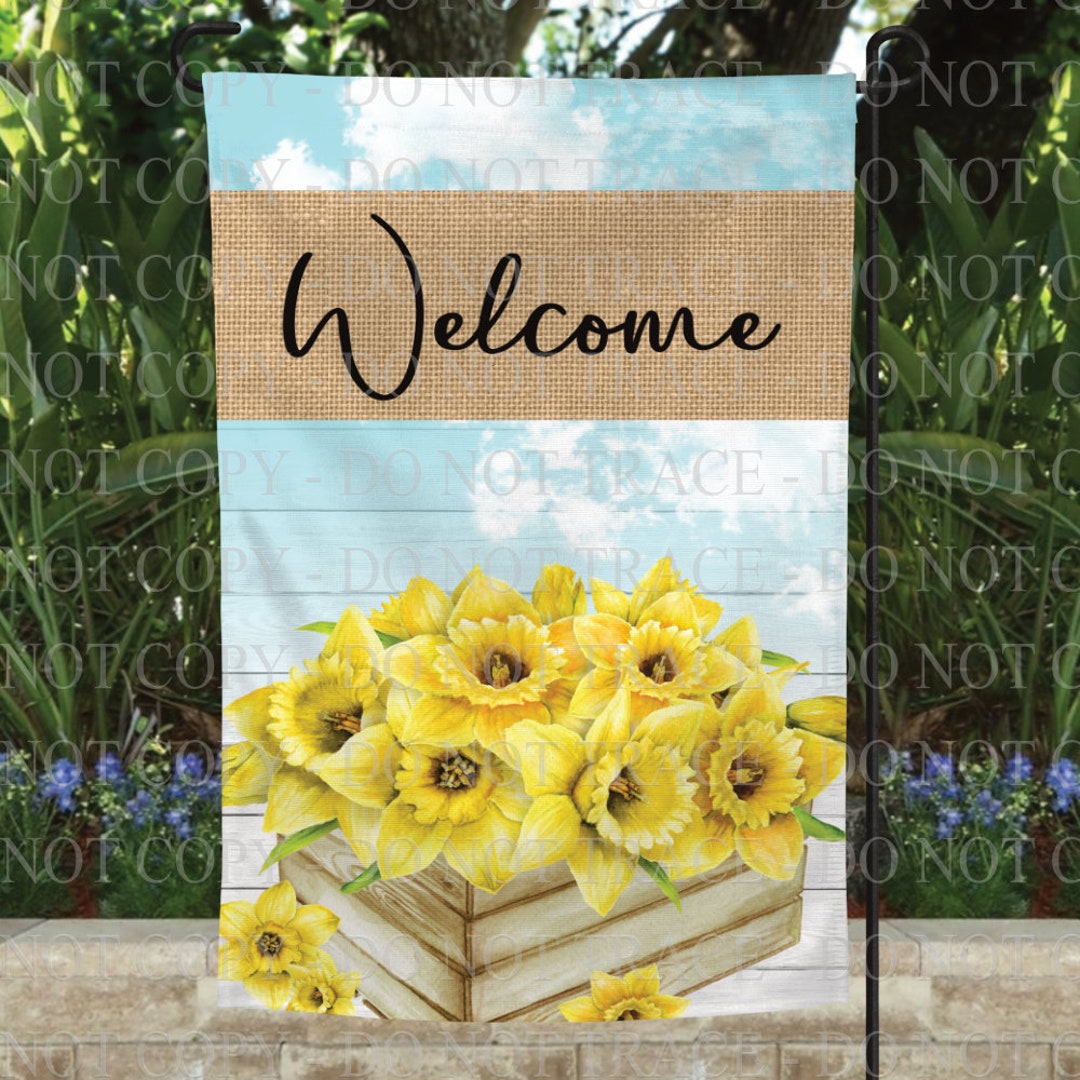 Daffodil Garden Flag, 12 X 18, Single Sided, Housewarming