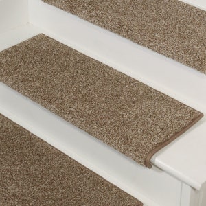 Stair Treads Set Indoor Wood Floors Non Skid Slip Carpet Rugs Pads  Grey/Brown