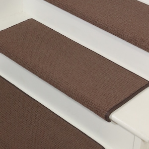 Nantucket Dark Brown -Set of 14 treads (round edge) size -35&quot; x 9.75&quot;
