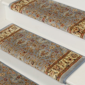 Lyndhurst Light Blue Carpet Stair Treads
