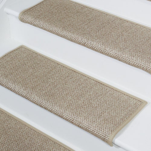 Sisal Wool Blend Carpet Stair Tread Crystalline Etsy