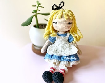 My Alice Doll Crochet PATTERN , Amigurumi Doll Pattern , Crochet Doll Pattern , PDF in English