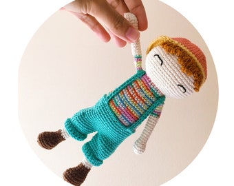 Ollie the Happy Boy - Crochet Pattern - Amigurumi Boy Doll Tutorial
