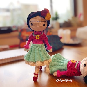 My Frida Doll Crochet Pattern , Amigurumi Doll Pattern , Crochet Doll Pattern , PDF in English image 6