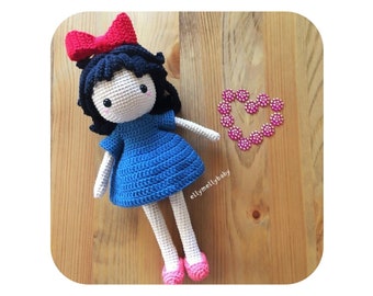 Little Witch Girl Doll Crochet PATTERN , Amigurumi Doll Pattern , Crochet Doll Pattern , PDF in English