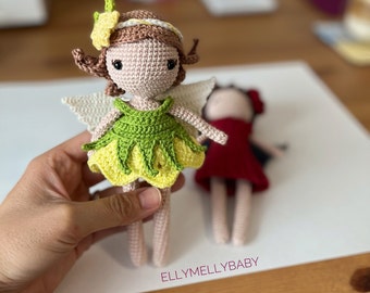 Poppy and Vera The Spring Fae Sisters Mix and Match Crochet PATTERN , Amigurumi Doll Pattern , Crochet Doll Pattern , PDF in English