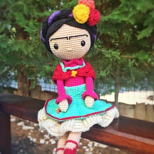 My Frida Doll Crochet Pattern , Amigurumi Doll Pattern , Crochet Doll Pattern , PDF in English image 3