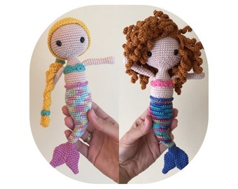 Kaia the Mermaid Crochet PATTERN , Amigurumi Doll Pattern , Crochet Doll Pattern, PDF in English