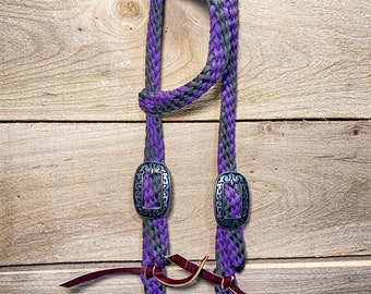 Custom Hand Braided One Ear Horse Headstalls/Bridles