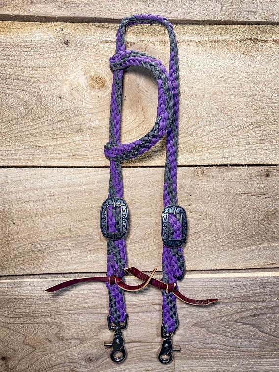 Custom Hand Braided One Ear Horse Headstalls/Bridles