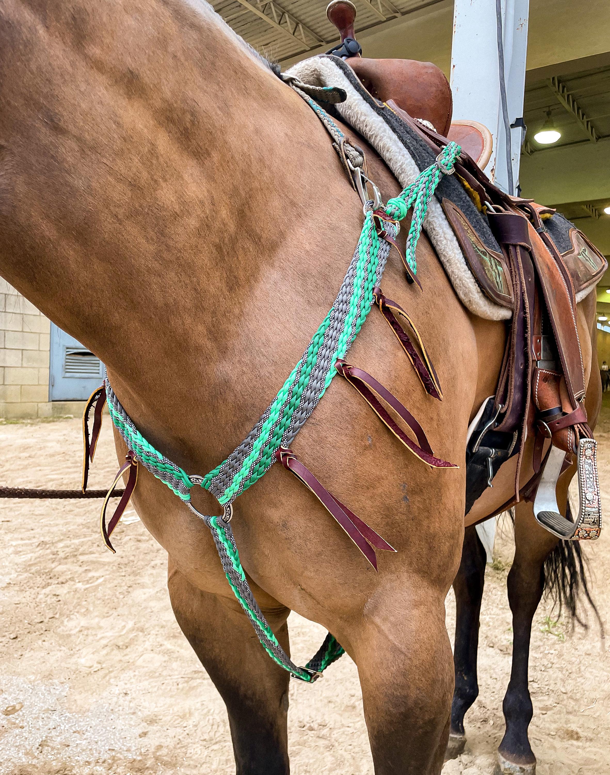 Custom Hand Braided Horse Breast Collars With Leather Fringe - Etsy