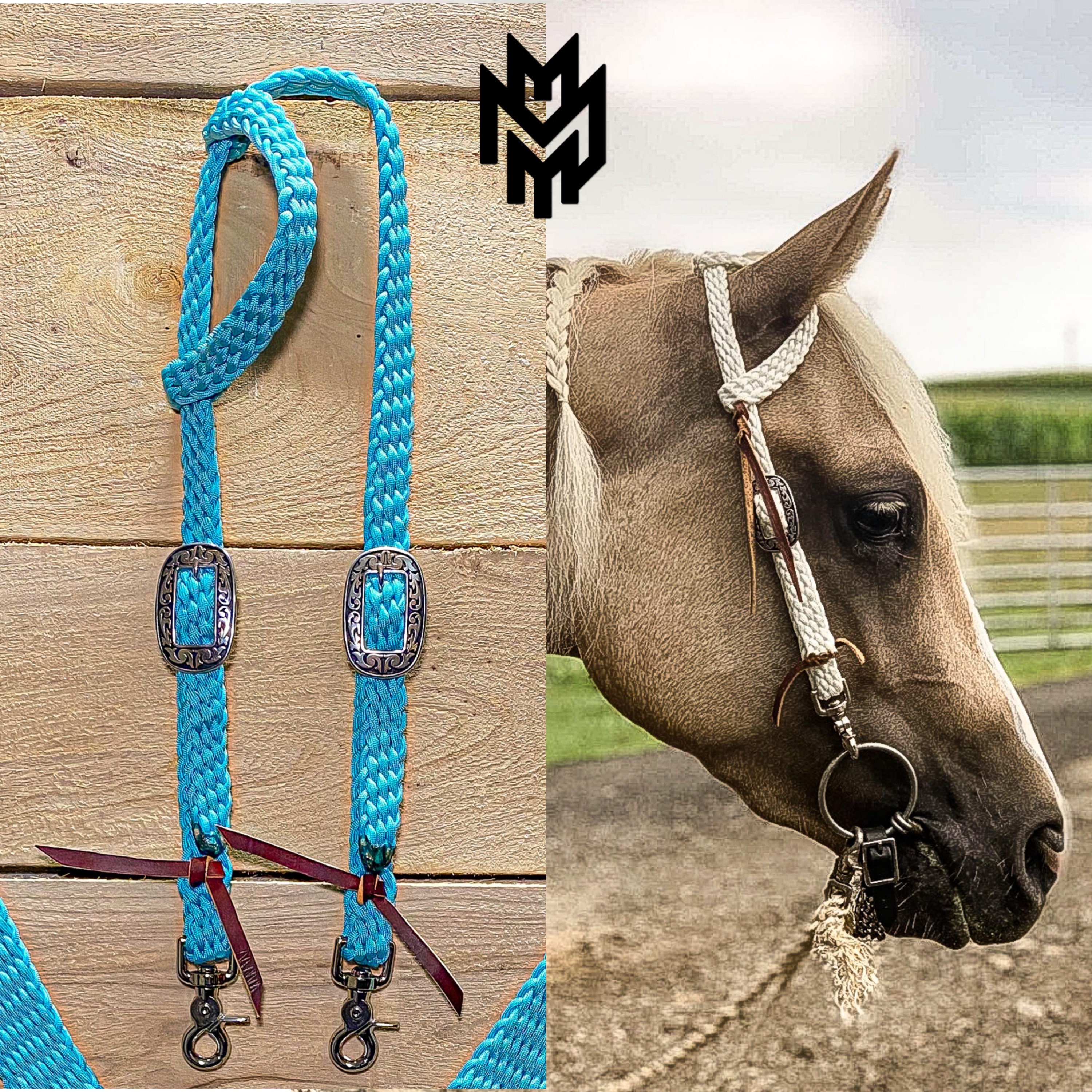 Custom One Ear Headstalls/ Horse Bridle/ Horse Headpiece/ Paracord He…