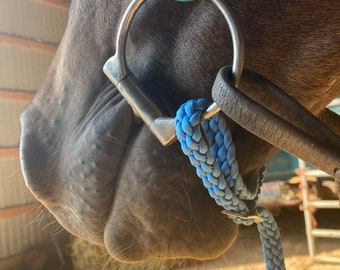Cravache Barrel Racing Over And Under - Caribbean Blue - Tiffanys Braided Tack - Neuve