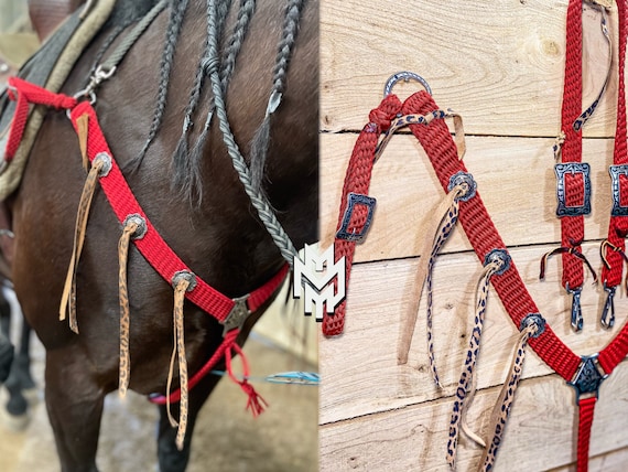 Musrolière Et Collier Western En Cuir Fait Main – Modèle Franges, Fabriqué En Inde