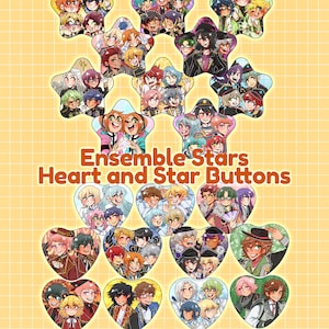 ENSTARS Heart and Star Buttons