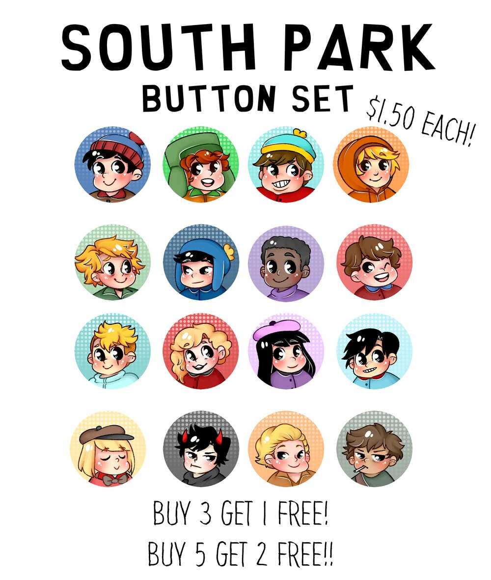 South Park Pins 1.25 Etsy