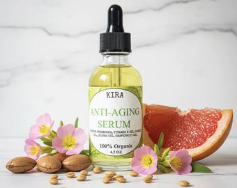 100% Organic Anti-Aging Serum: Argan, Evening Primrose, Jojoba Oils