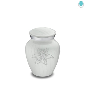 Keepsake Embrace Pearl Lily Cremation Urn